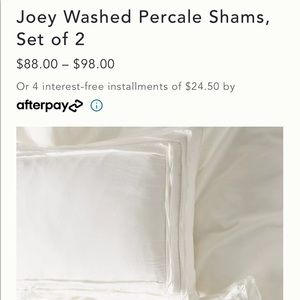 ISO Anthropologie Joey Washed Percale Sham White